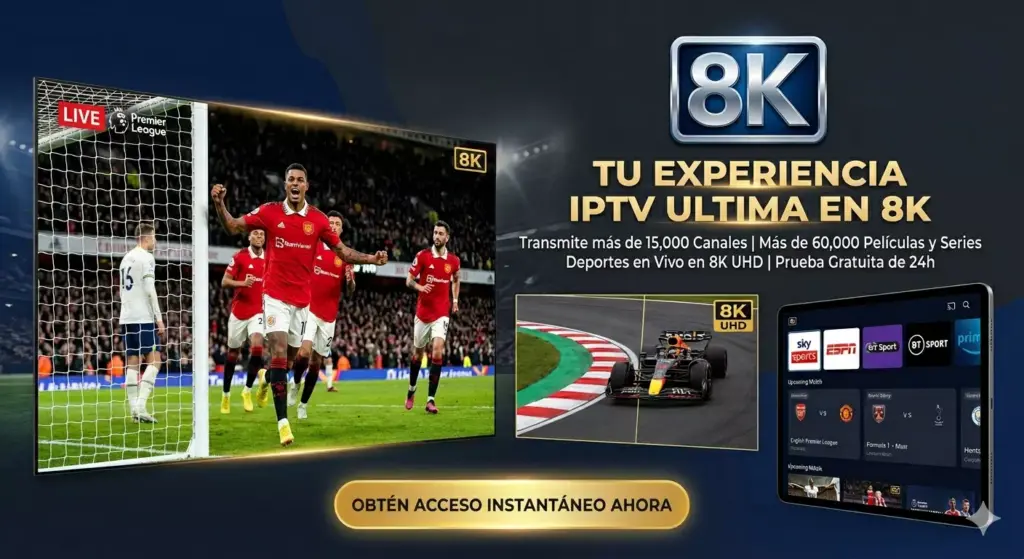 EXPERIMENTA EL ÚLTIMO ENTRETENIMIENTO CON NUESTRA LISTA DE REPRODUCCIÓN VIP GOLD 8K IPTV​ spain liga